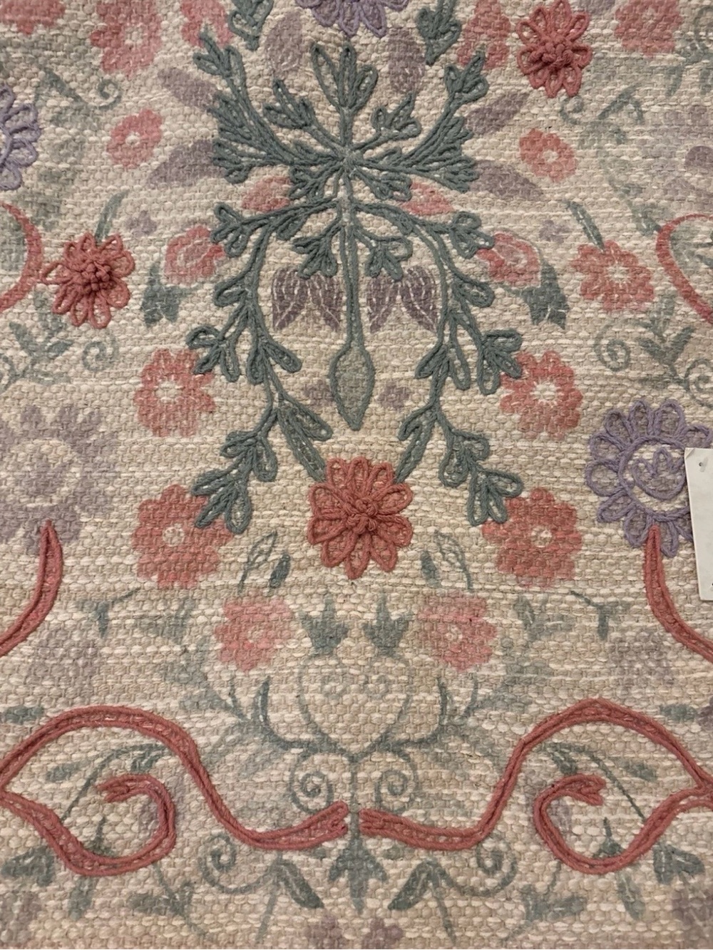 Floral embroidered rugs set of 2 NWT